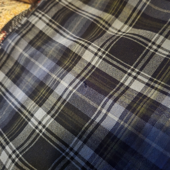 Vintage LEI Checkered Plaid Flare Pants in Blue and Black Rare - Picture 16 of 16